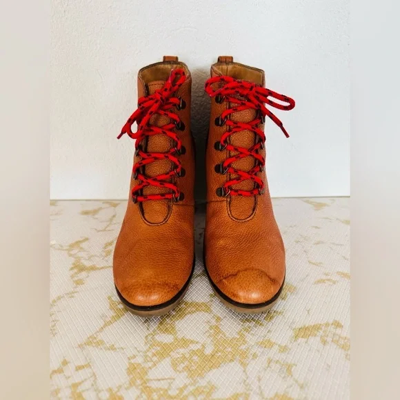 🔥🔥FINAL CLEARENACE 🔥🔥 1937 FOOTWEAR Tan/Brown Leather Made in Italy Bootie - Picture 3 of 9